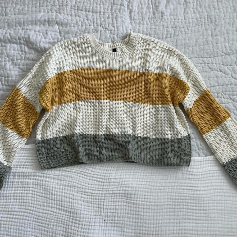 Yellow and Green Stripped Sweater